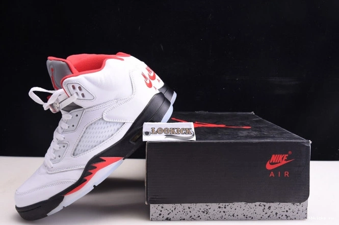 Cheap TB Air DA1911-102 Jordan Red Tongue (2020) Retro Fire 5 Silver 0825